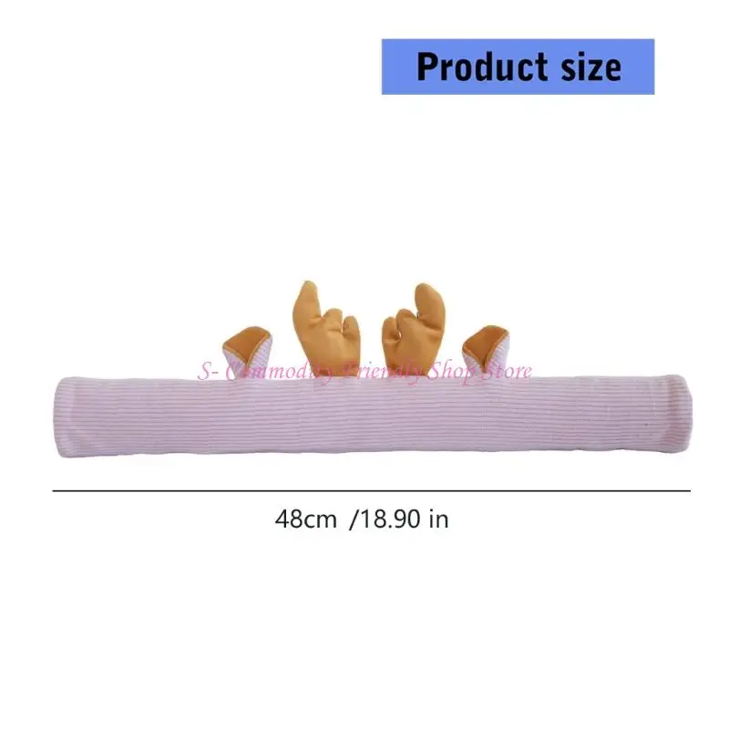 85AE Soft Corduroy Baby Strollers Handle Protector Sleeve 3D Cartoon Sound For Fun