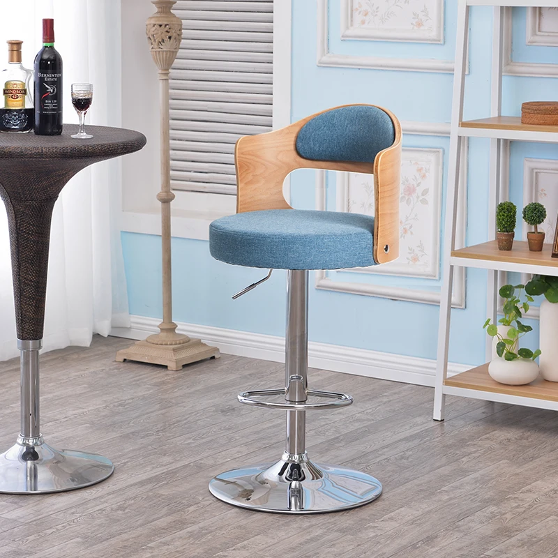 

Metal Wood Style Bar Chairs Designer Counter Adjustable Nordic Women Bar Stools Kitchen High Sgabello Cucina Alto Home Furniture