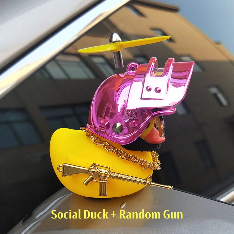 1pc Bicycle Helmet for Car Interior Accessories, Cute Little Yellow Duck