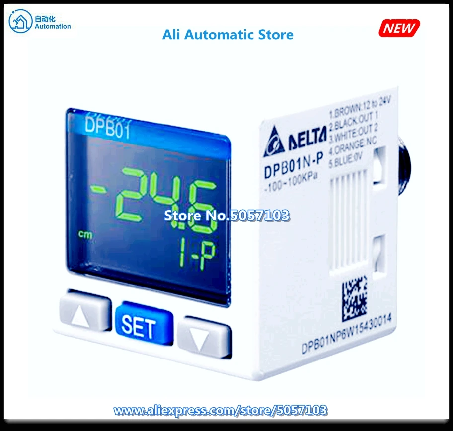 

DPA01NR-P -100 ~ 1000 кПа Набор выходов NPN RS485 Коммуникация Внешний диаметр PT 1/8 Внутренний диаметр M5 Новый