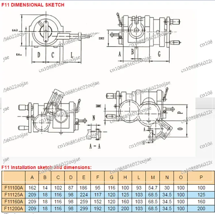 Universal Dividing Head F11-160A with gear K11200A 3-jaw chuck for cnc drilling milling lathe machine indexing work