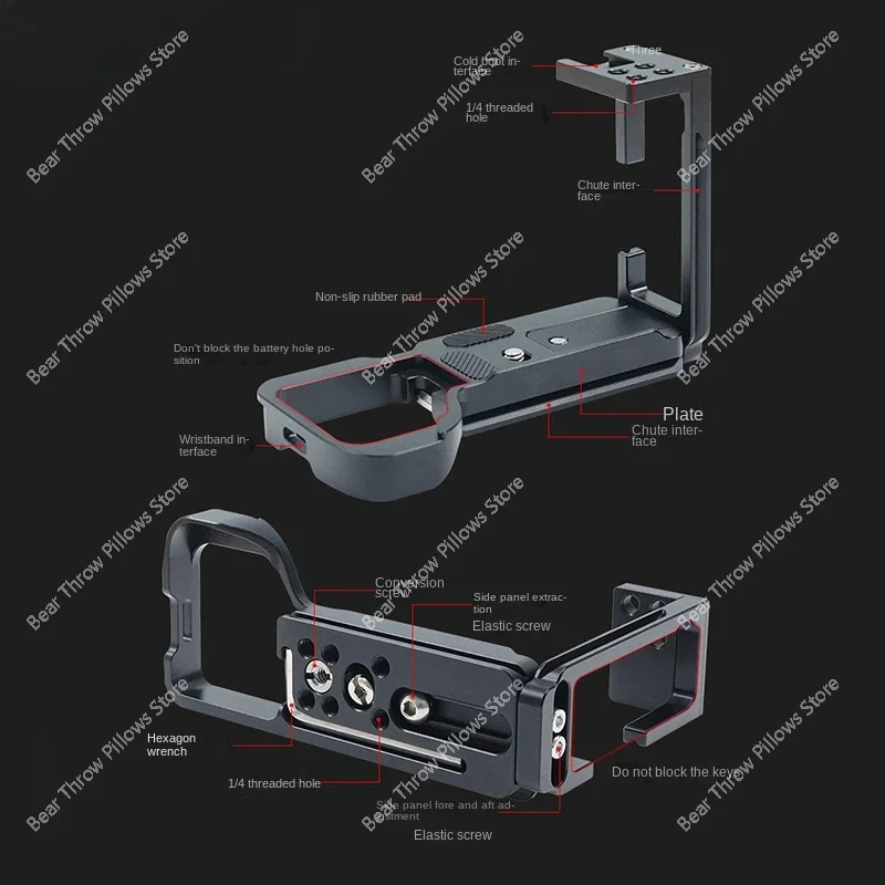 For Sony A7m4 A7m3 A7r4 Camera L-Type Vertical Camer Holder Quick Shoe Sports Extension Adapter Bracket Accessories