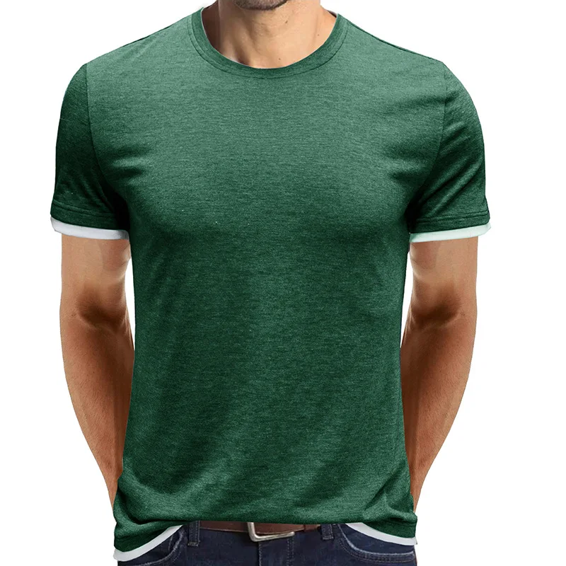 Mode-Design Slim Fit Solide T-Shirts Männlichen Tops Tees Kurzarm T Shirt Für Männer 2023 Sommer Männer T-shirt Rundhals MY687