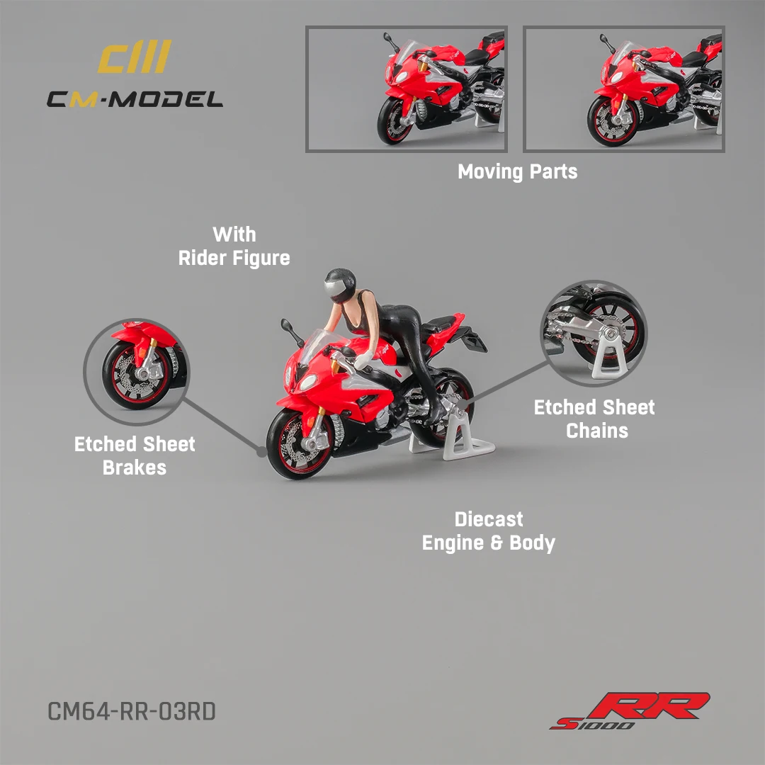 CMModel 1/64 Motorcycle S1000RR Diecast Model