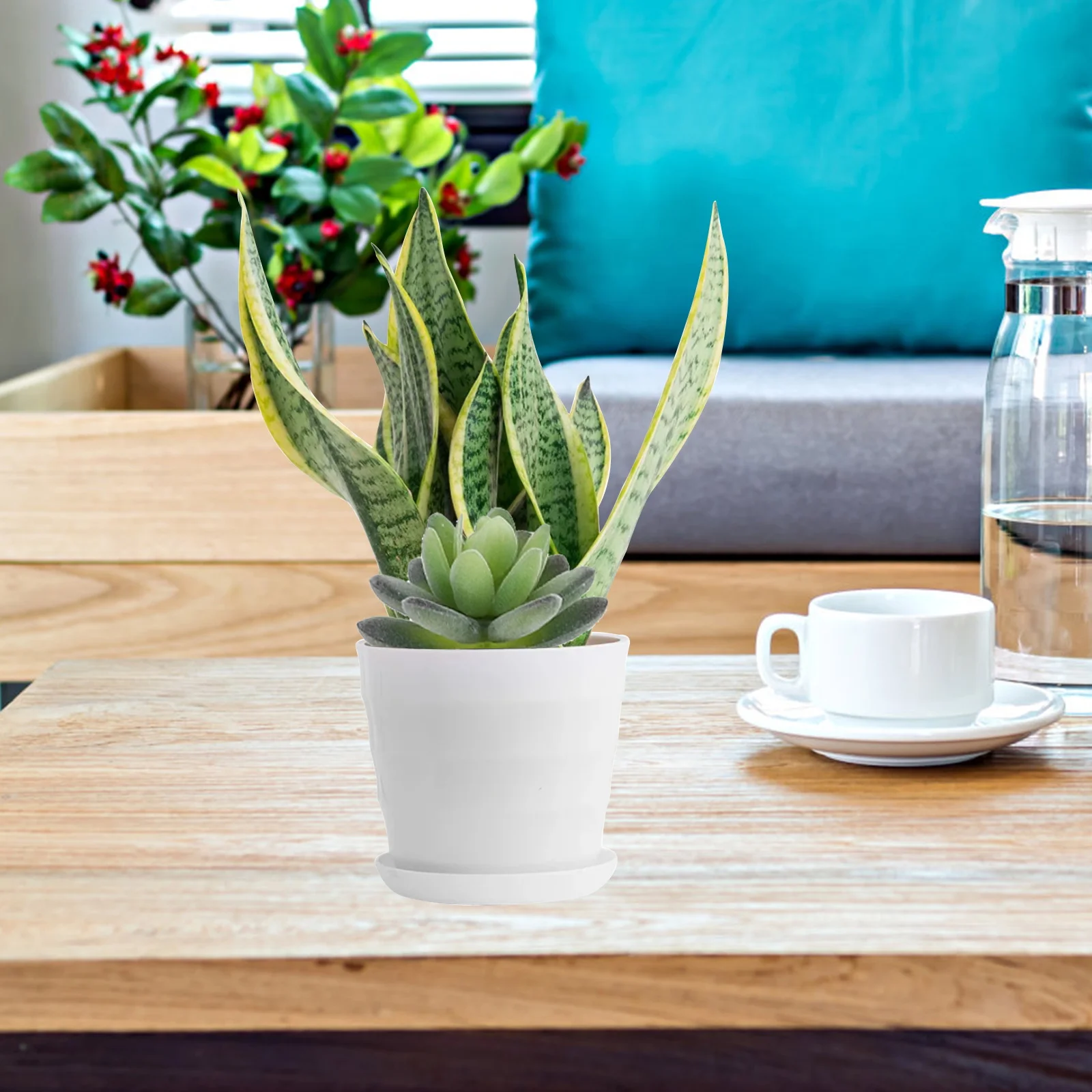 

20pcs Mini Artificial Succulent Plants Fake Potted Decorations Creative Lightweight Simulation