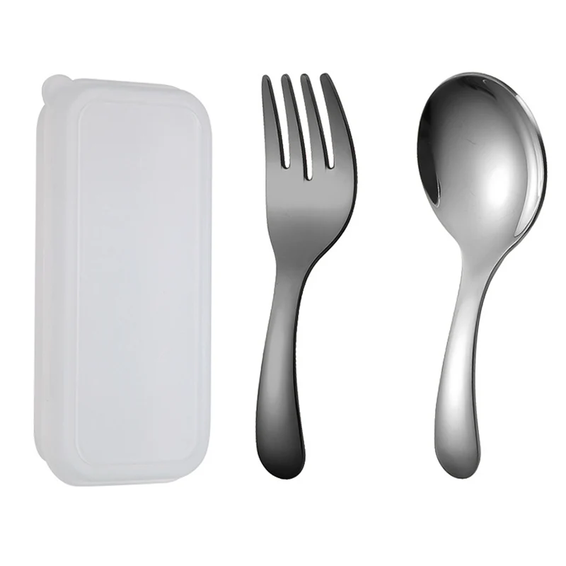 Compact Dining Tools Child-Friendly Utensils On-the-Go Dining Baby Feeding Tools Compact Design Dishwasher Safe