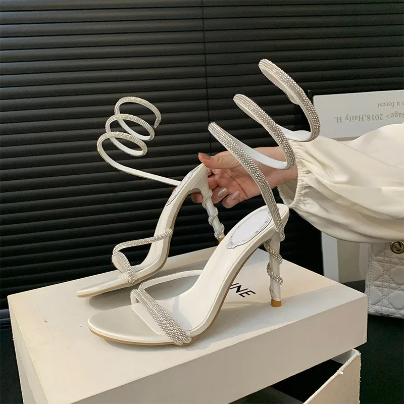 Summer Sexy Narrow Band Ankle  – Rhinestone Sandal Women recenzja i cena