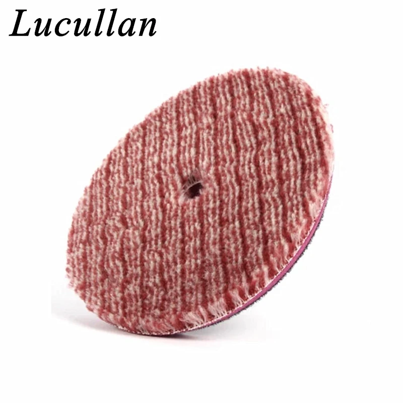 Lucullan Premium Super Soft 5\'\' Hair Side Detailing Buffing Sponge DA Polisher Use Wool Cuting Pad