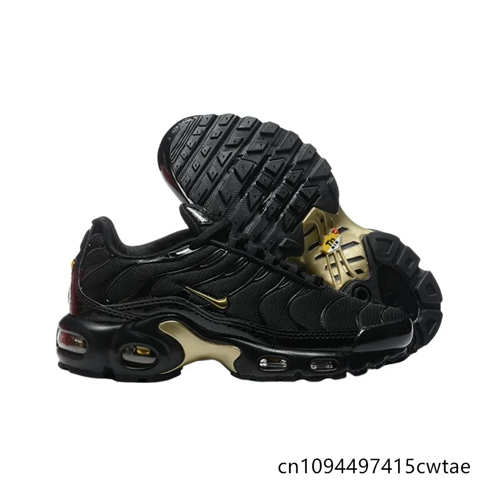 

Nike Original Air Max Plus Tn Kids Light Comfortable Anti-slip Wear-resistant Air Cushion Sports Running Shoes (black Gold)