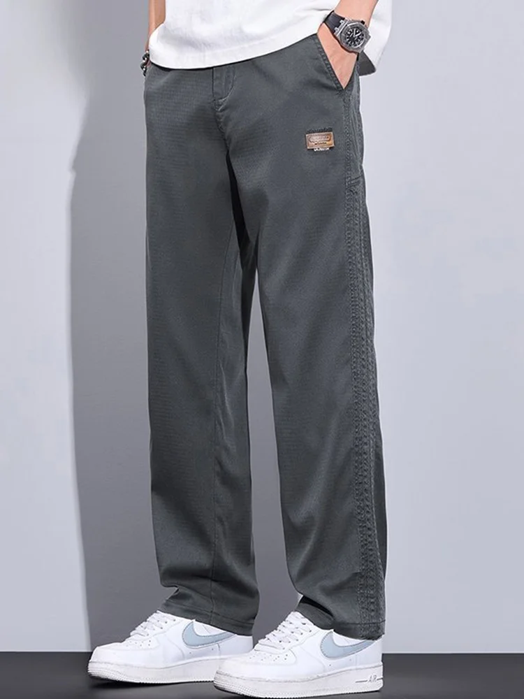 

Мужские повседневные брюки свободного прямого кроя, весна 2026, модные рабочие брюки, удобные, на молнии, повседневные штаны