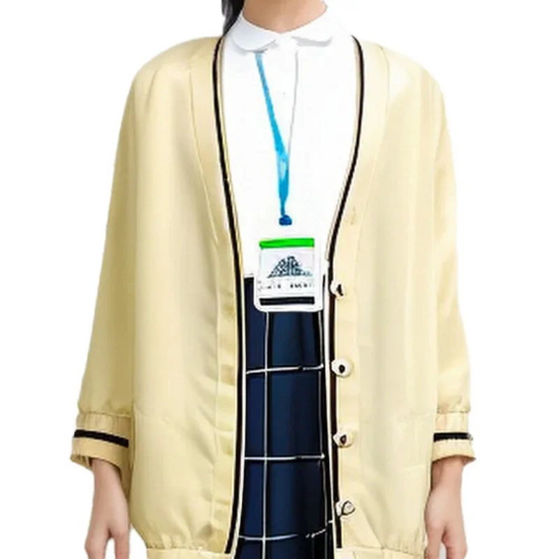 SN60 Anime Game Izayoi Nonomi Cosplay Costume Wig Yellow Coat JK Uniform Plaid Skirt Woman Kawaii Carnival Party Suit1 @ j $