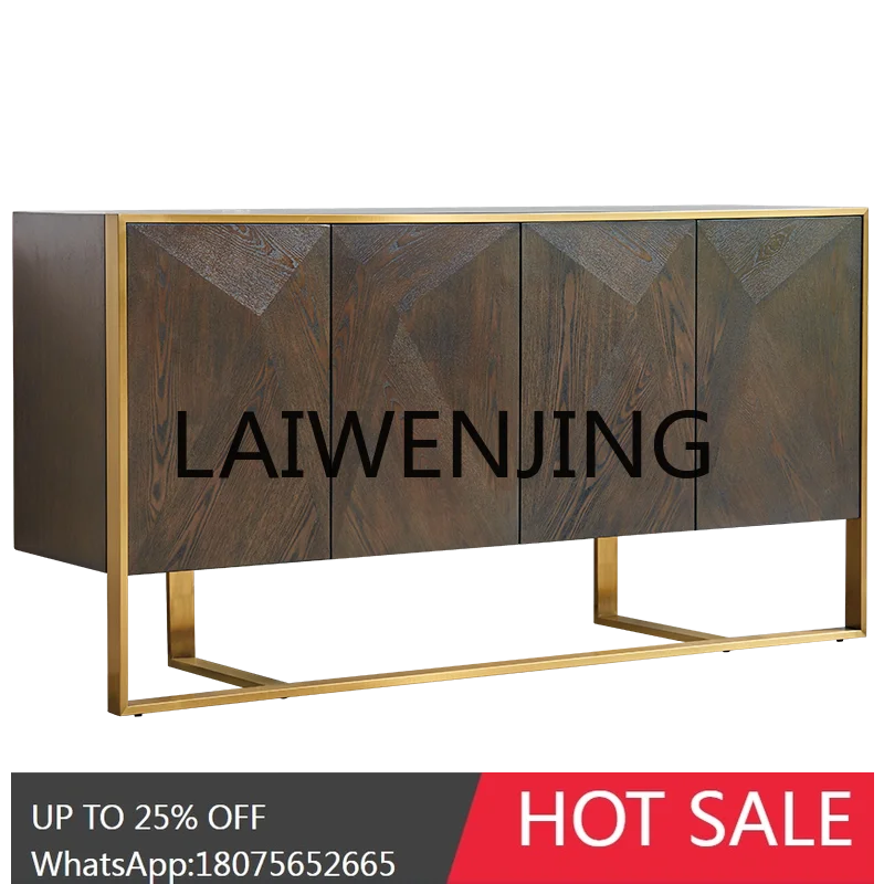 

RWJ Light Luxury Entrance Cabinet Sideboard Cabinet Solid Wood Multi-Functional Chinese Restaurant Cabinet