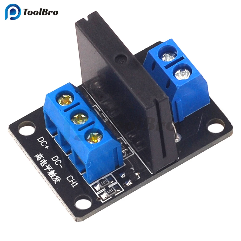 Solid State Relay Module 5V 12V 24V 3-24V SSR Relay Module 1 Channel High Low Trigger Relay Board