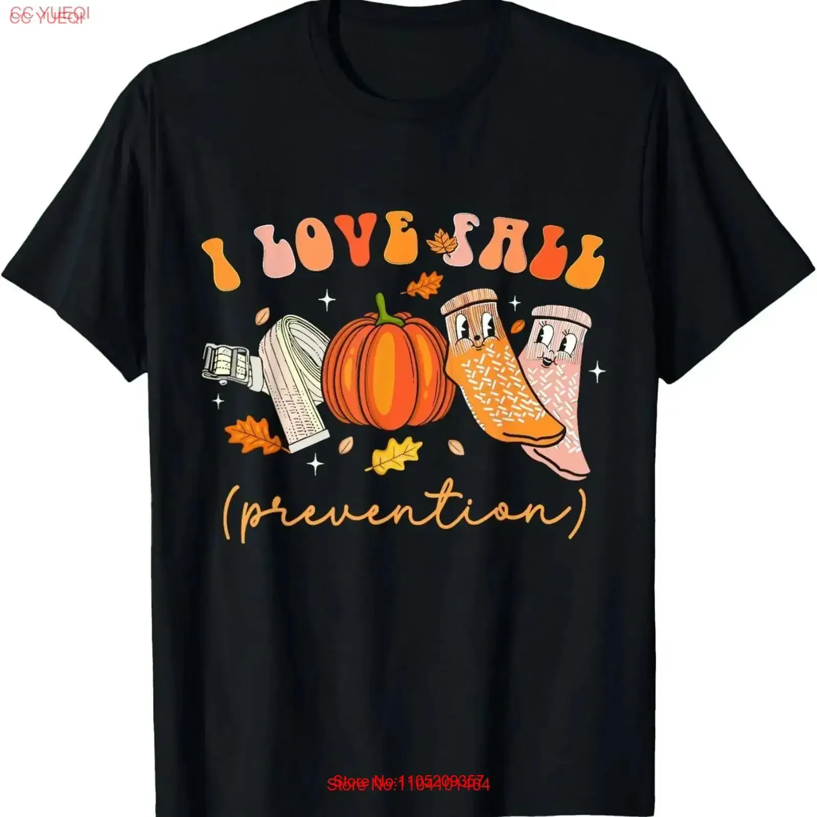 

I Love Fall Prevention Physical Therapy T Shirt vintage Washed Unisex homme Casual Stretched fashion Versatile Soft Stylish