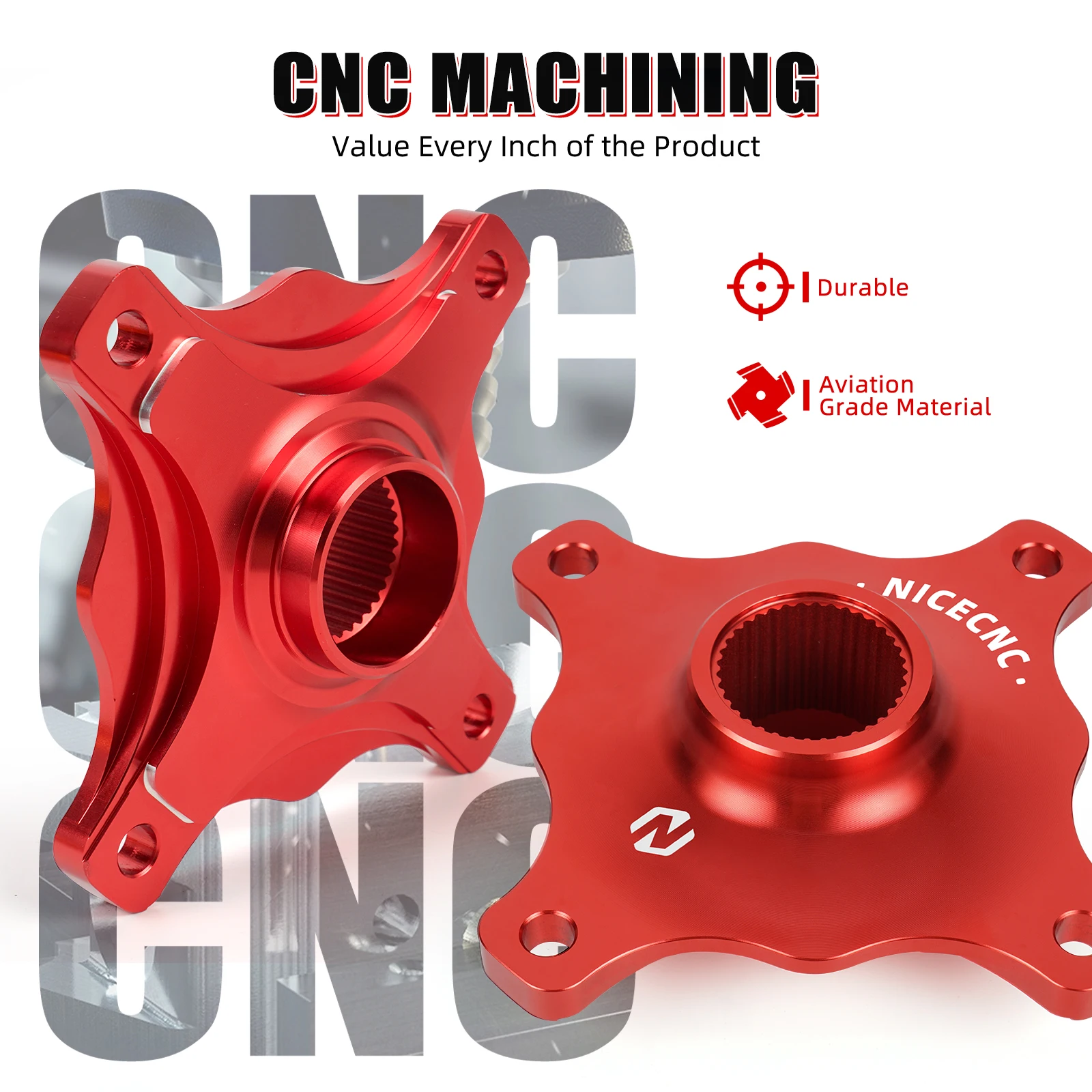 

NICECNC T6-6061 Lightweight Billet Aluminum ATV Sprocket Wheel Hub Cover Guard For Yamaha Yamaha Raptor 700 700R 2006-2020