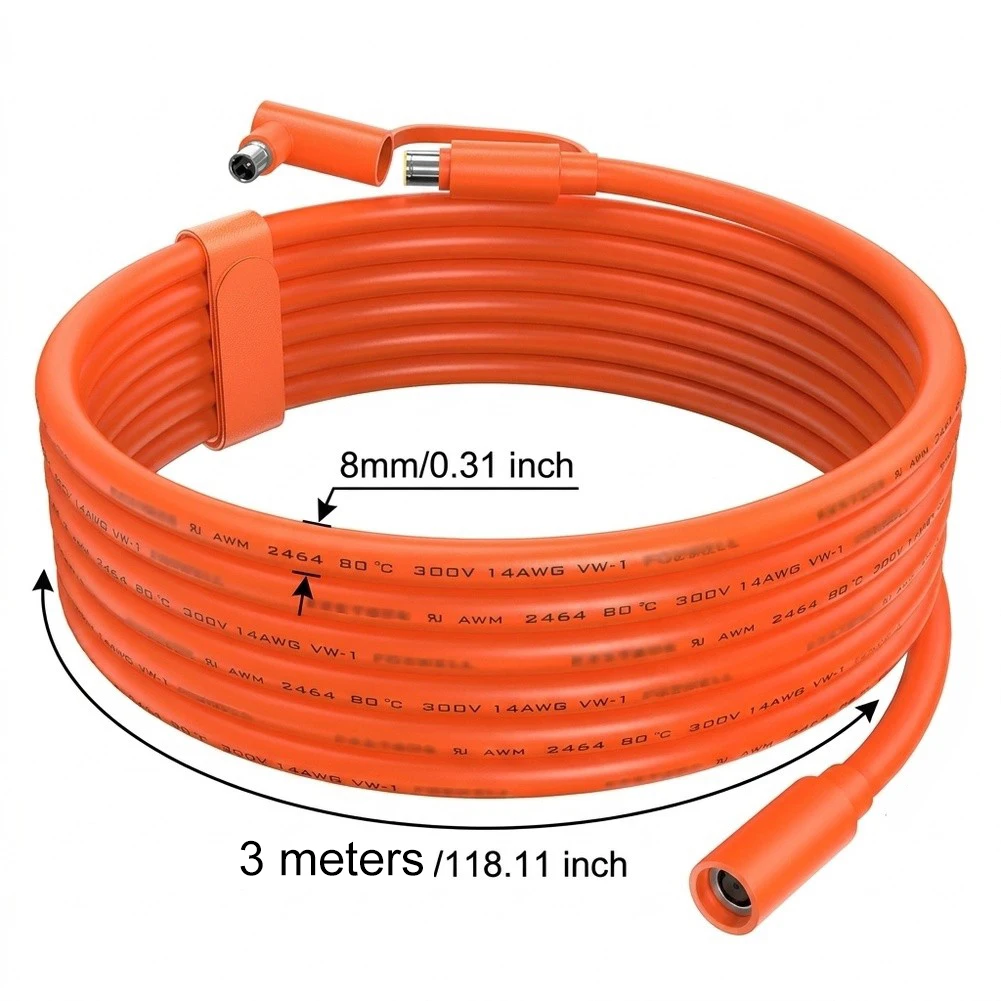 14AWG 8mm 10FT Solar Extension Cable with DC8020 Adapter for Power Stations Solar Generators and Home Backup Power Solutions