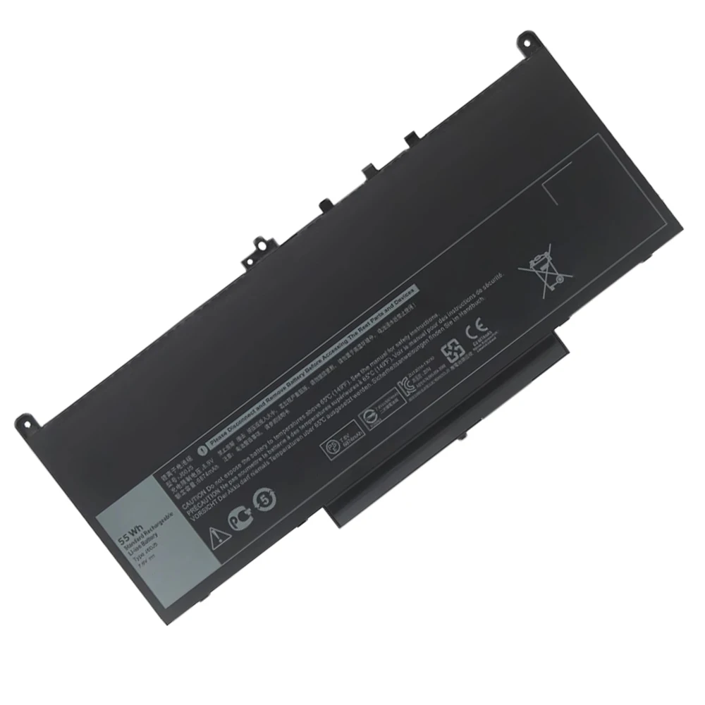 E7470 E7270 J60J5 7.6V 53Wh  Battery for Dell Latitude 7470 7270 Laptop Battery 1W2Y2 0MC34Y MC34Y R1V85 242WD GG4FM WYWJ2