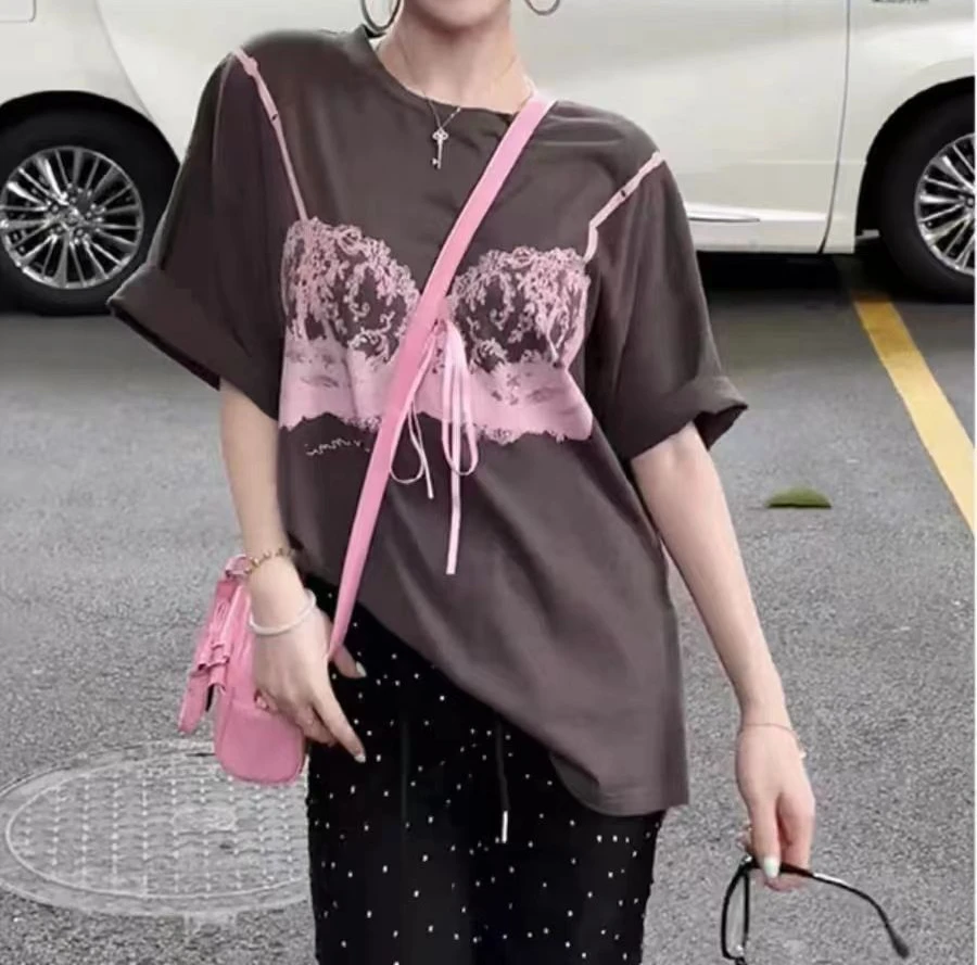 

Retro Versatile Summer Temperament Slimming and Loose Butterfly Bow Three-dimensional Decoration