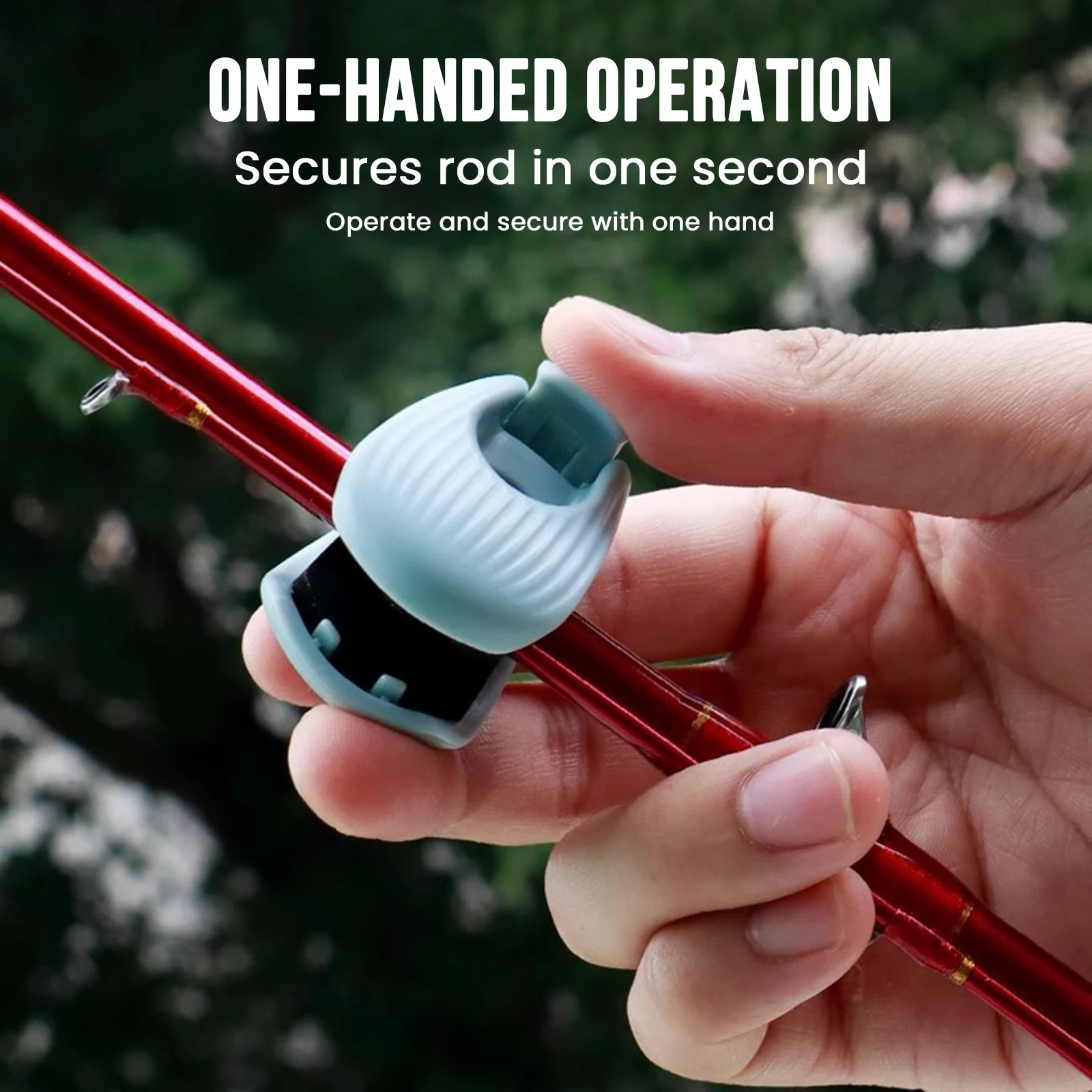 6Pcs Compact Fishing Rod Fixer Retaining Clip Fishing Rod Holder Fixer Clip for Various Sizes Fishing Pole