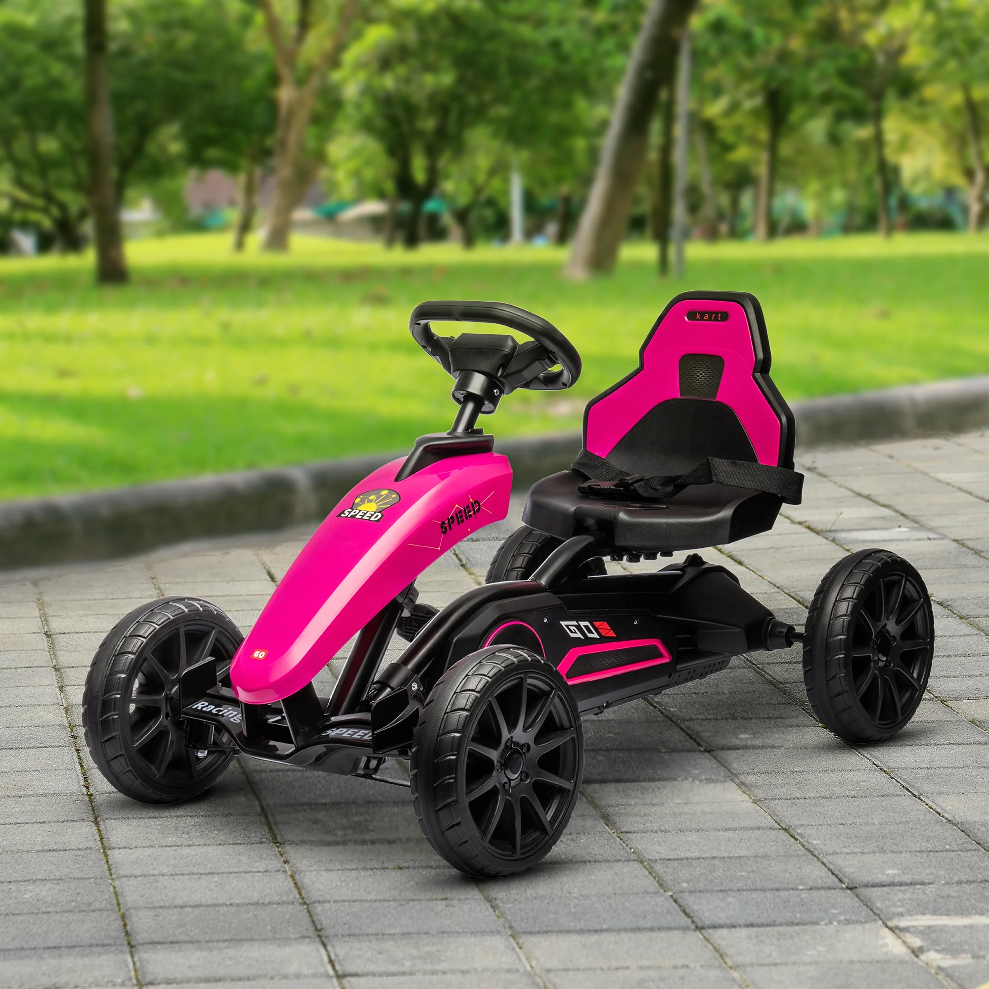 عربة أطفال تعمل بالدواسات مع م - مراجعة Go Kart Pedal Kids وسعره