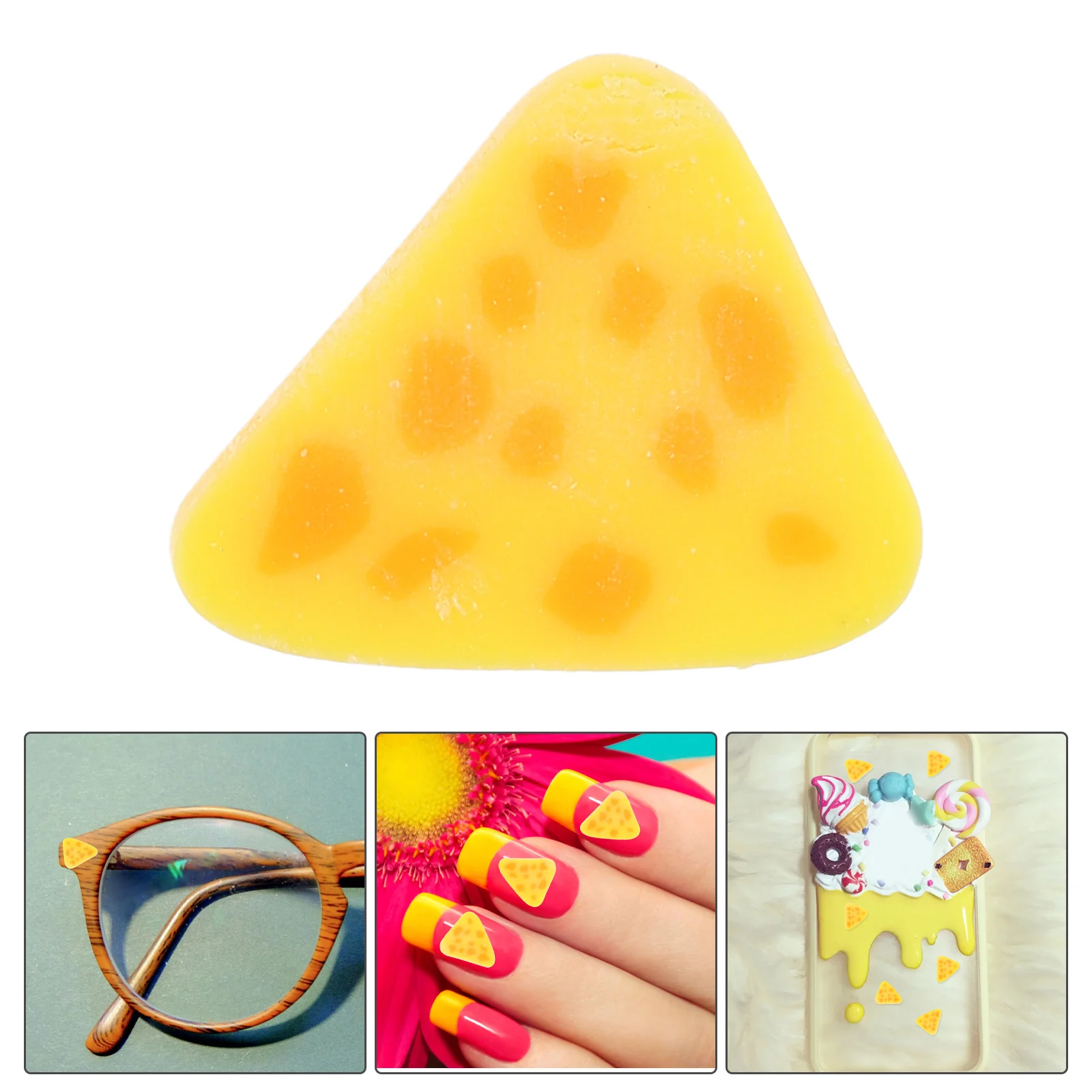 

100Pcs Mini Clay Craft Charms Cheese Mushroom Resin Pieces for DIY Nail Art Body Art Resin Jewelry Phone Case Decorations