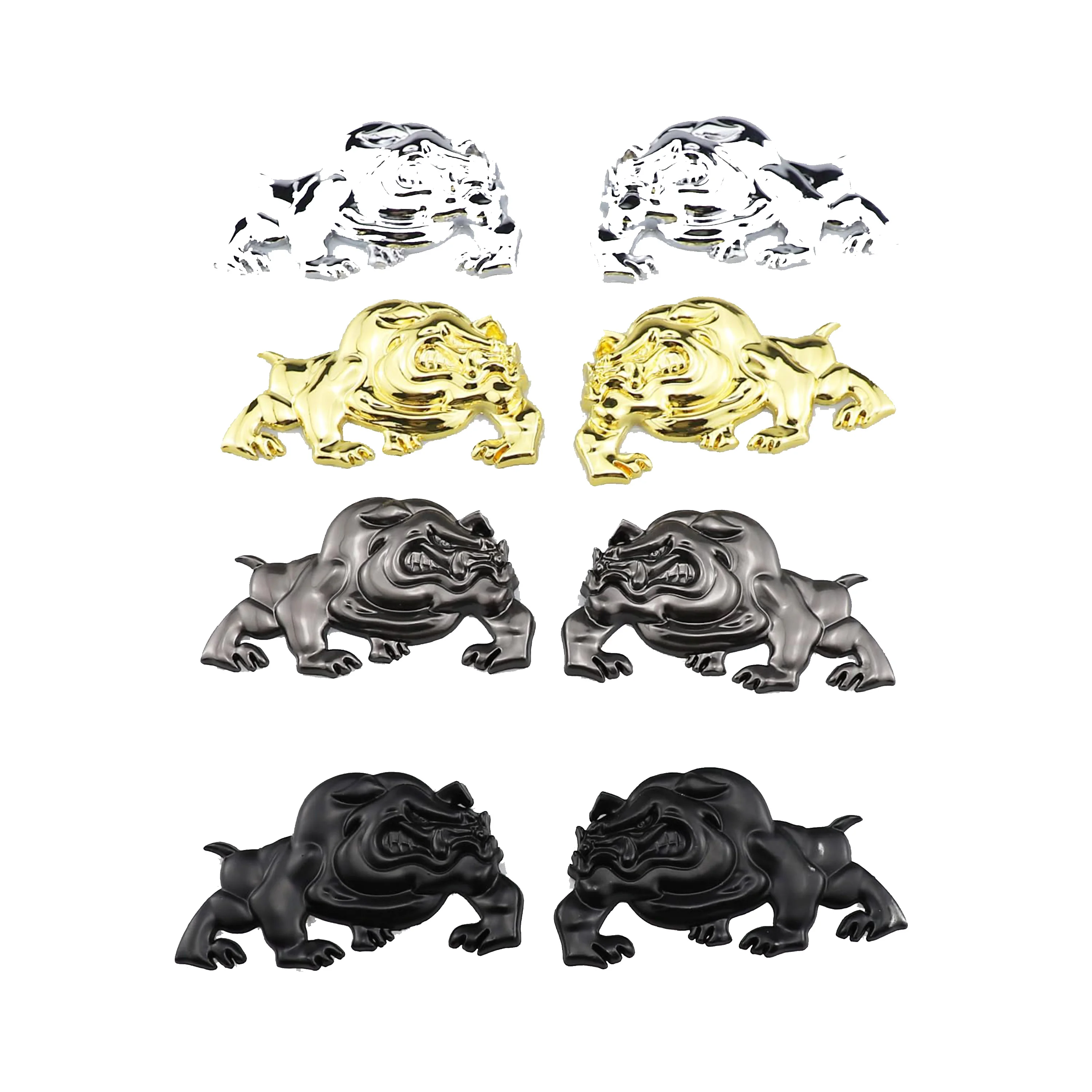 2pcs Devil Dog Metal Car Emblem, suitable for cars, trucks, SUVs, as a decorative emblem on the side or rear of the car