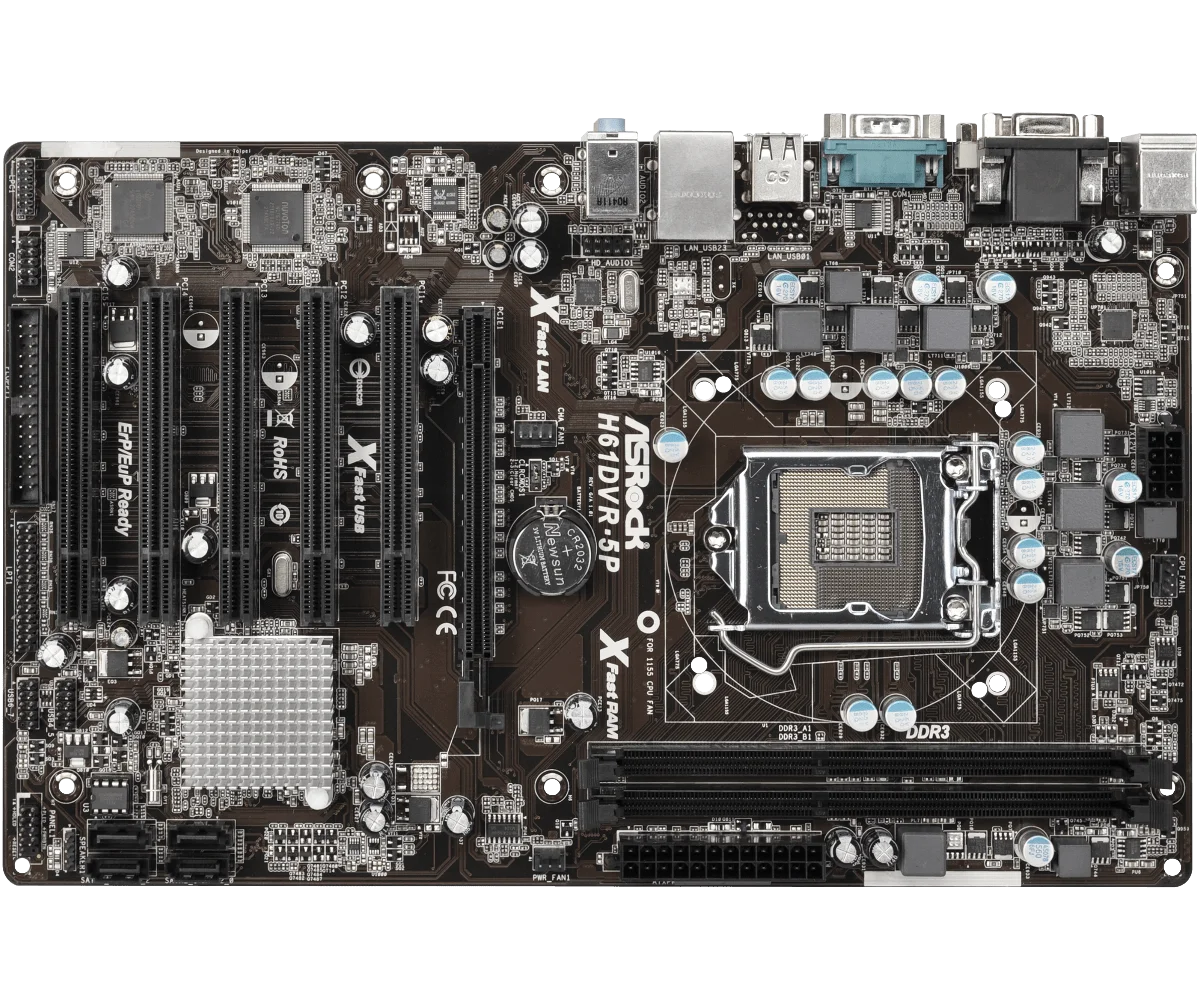 ASROK H61DVR-5P Motherboard LGA1155 DDR3 Intel H61 support i7-2700K i5-3550 i5-3470 i7-3770 cpu DDR3 16GB  ATX