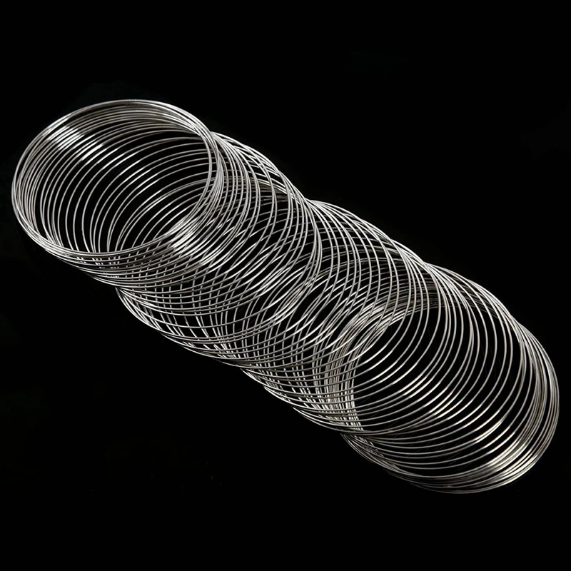 200 Schleifen Memory Perlen draht für Armband 50mm-55mm (2 Zoll-2 Zoll) Durchmesser