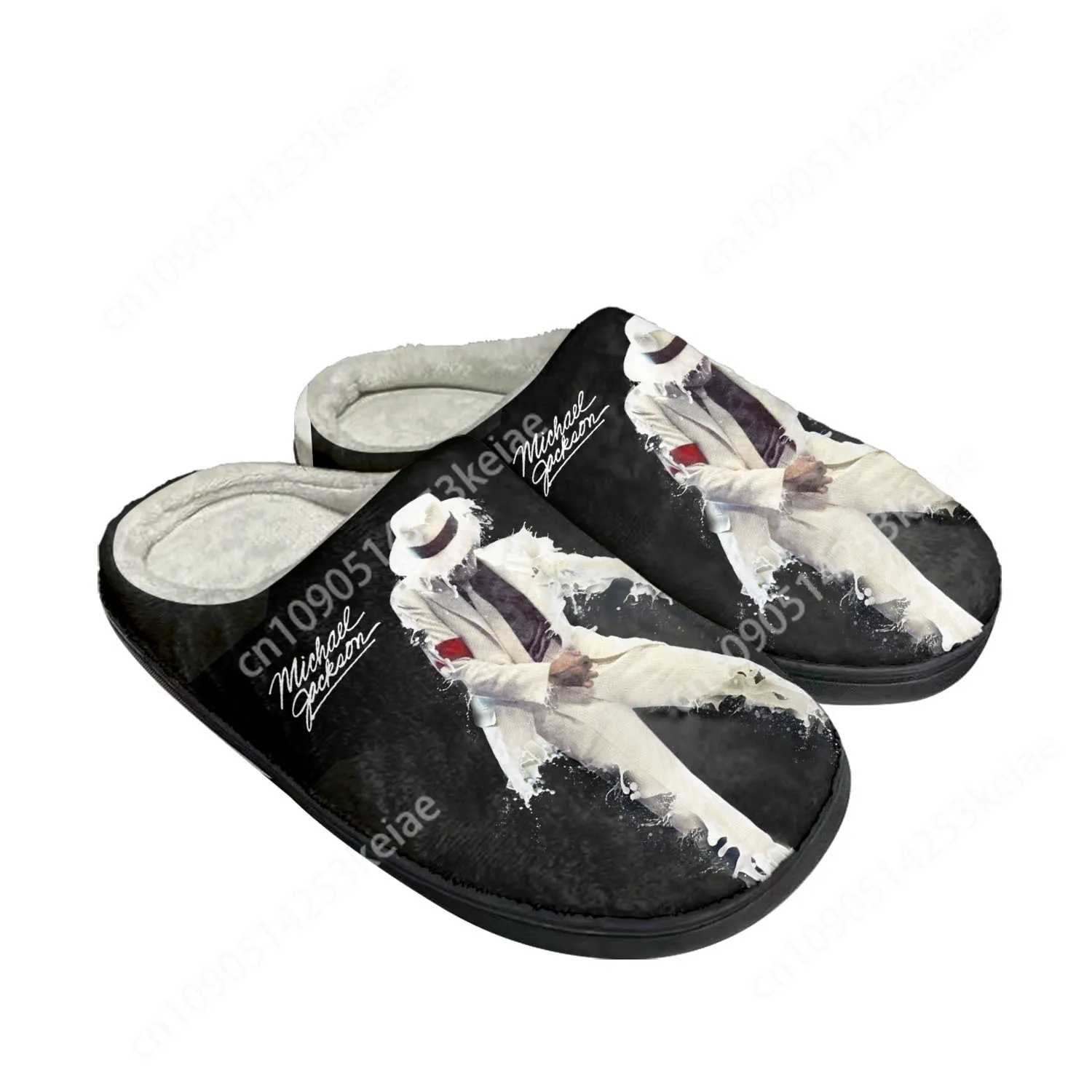 

Michael Jackson Pop Singer Dancer Home Cotton Custom Slippers Mens Womens Sandals Plush Bedroom Keep Warm Shoe Thermal Slipper