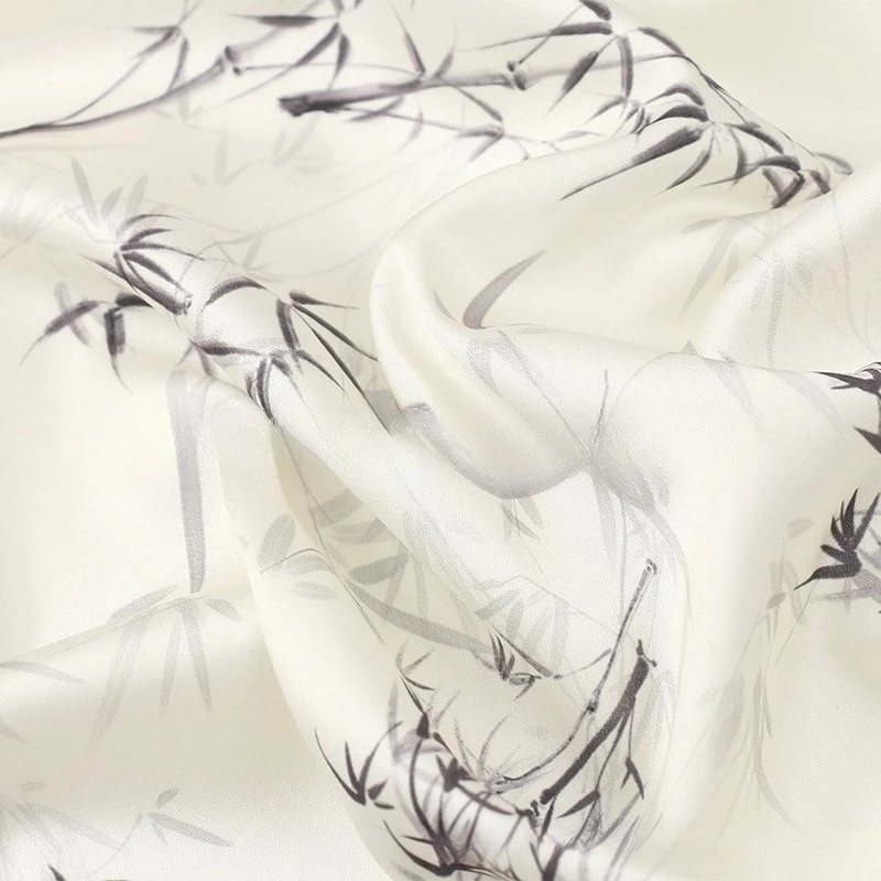 

Пейзаж, бамбук, цифровая печать, азартная шелковая ткань, платье Hanfu Cheongsam в китайском стиле, текстурированная дизайнерская ткань для одежды