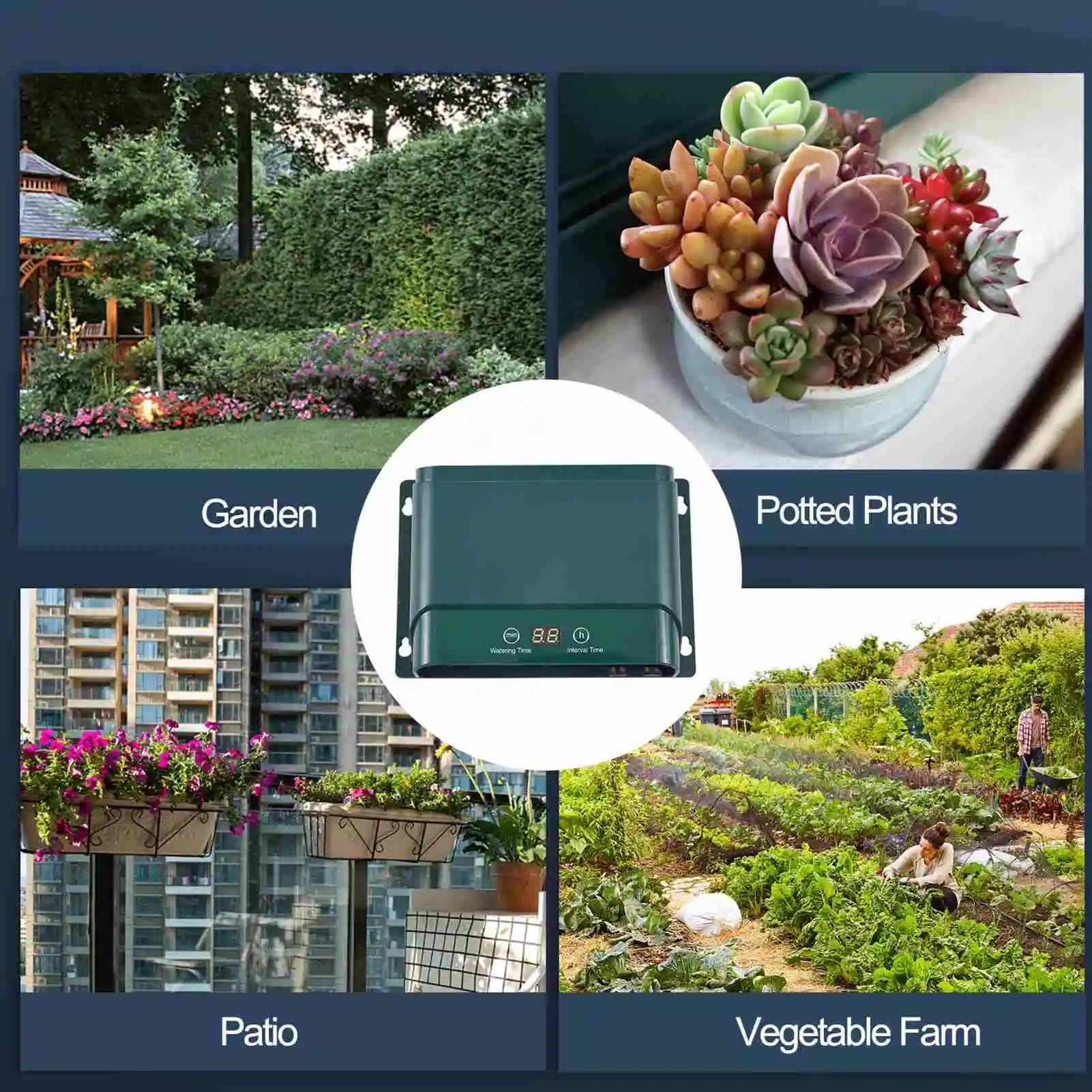 Solar Drip Irrigation System Kit Automatic Watering System with 30Working Modes and 7 Timing Modes Solar Powered Drip Irrigation