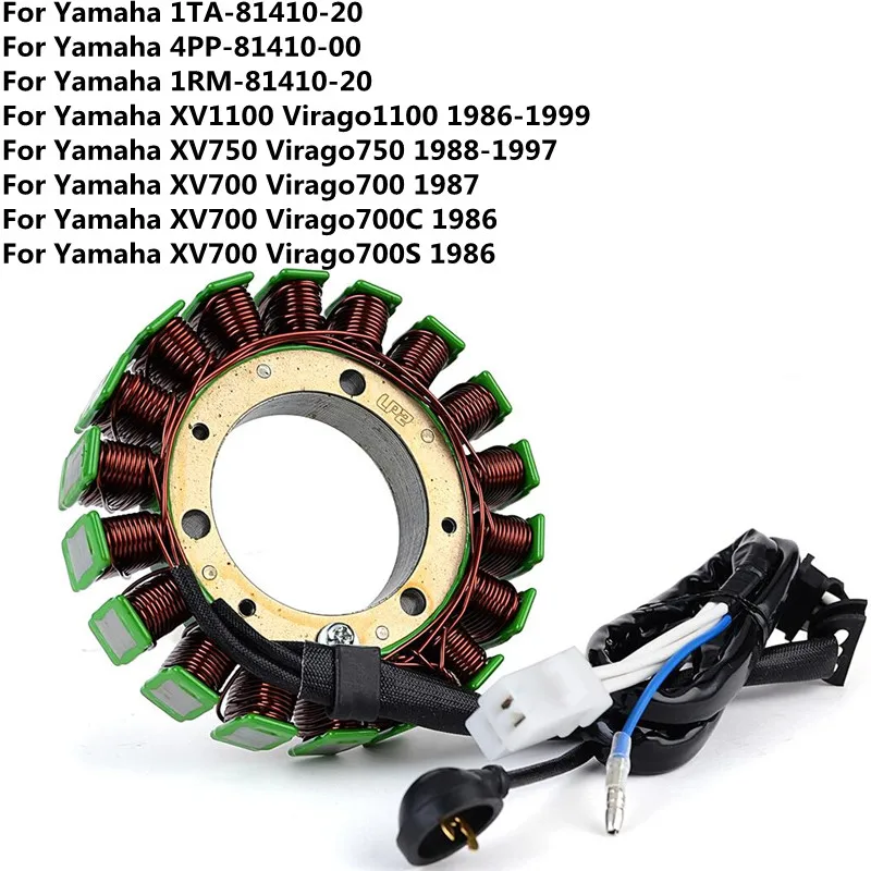 Motorcycle Stator Coil for Yamaha XV1100 XV750 XV700 Virago 1100 750 700C 700S 4PP-81410-00 Generator Charging XV 750 700 1100