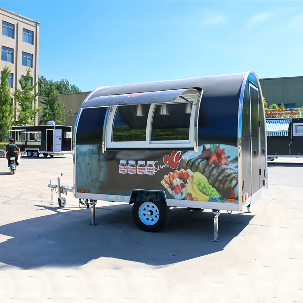 Chip Truck Snack Food Trailer Food Cart Mobile Food Truck Fryer Storage for Potato Chip Park Customized Crisp Snack Concession