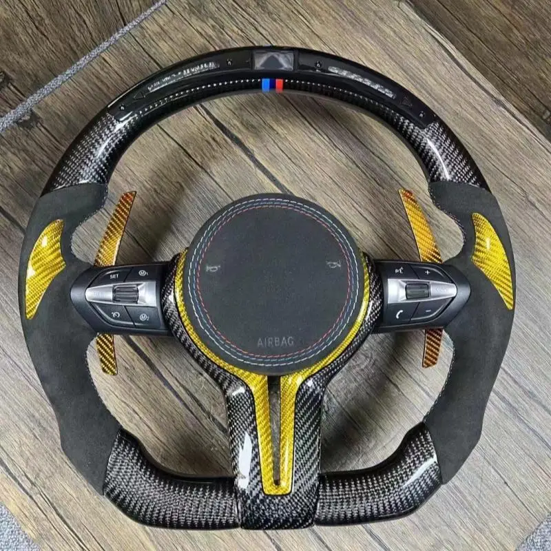 Customized Steering Wheel For Bmw F20 F30 F80 F10 X1 X2 X3 X4 X5 X6 M5 M4 M3 Carbon Fiber LED Alcantara Steering Wheel