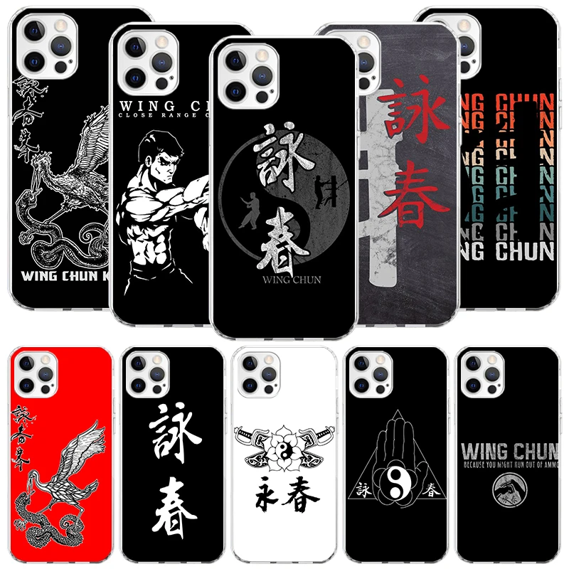 Wing Chun Kung Fu Phone Case For iPhone 16 15 Plus 11 14 Pro Max 13 12 Mini XS X 7 8 + SE Pattern Customized Couqe Cover 11 12 1