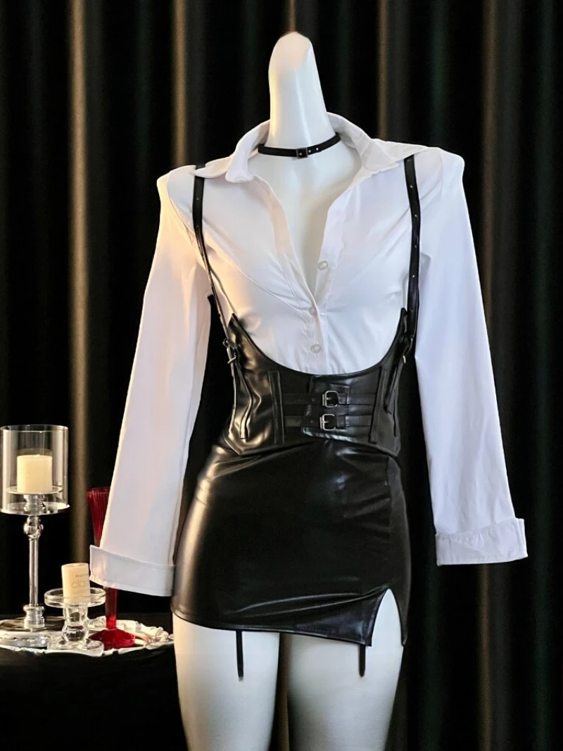 

Сексуальный комплект нижнего белья для офиса и секретаря для косплея для женщин — образовательная юбка с разрезом, формальный дизайн, романтический наряд для свиданий для женщин