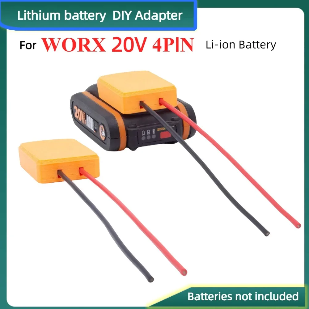 Adaptador de Roda Elétrica 14 Awg para Worx 20v 4pin li na Conversão de Bateria para Conector Faça Você Mesmo Conversor de Fonte de Alimentação de Saída