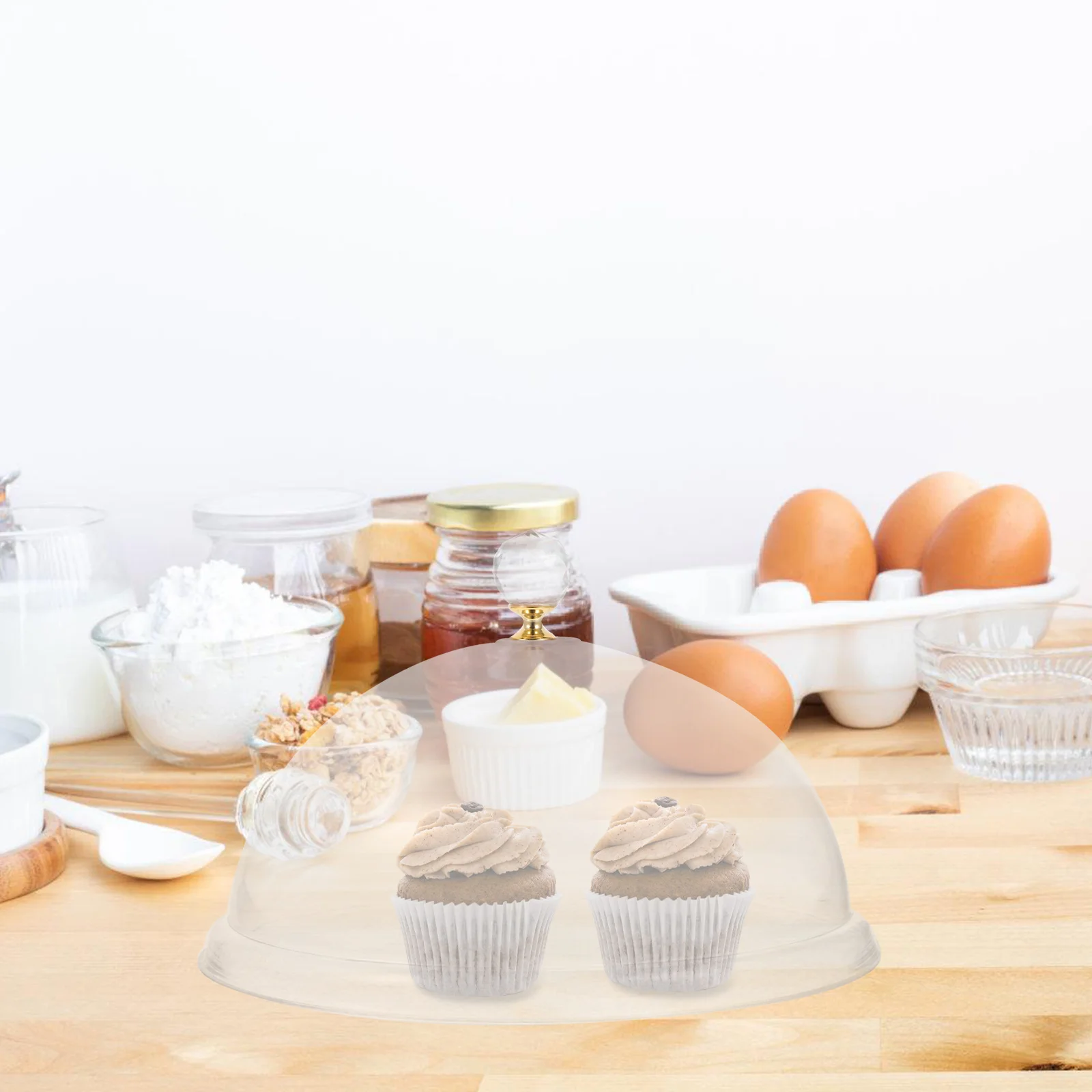 

1pc Acrylic Cake Dome Transparent Food Protector For Dessert Display Reusable Party Cake Cover Practical Dish Cover Indoor