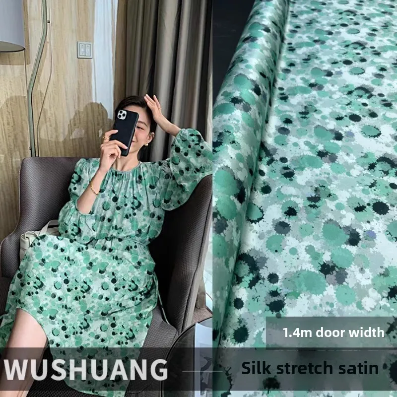 

Натуральный шелковый шелковый эластичный нить, атласная ткань для классической рубашки, модная одежда, ткань «сделай сам», шитье на метр, материал