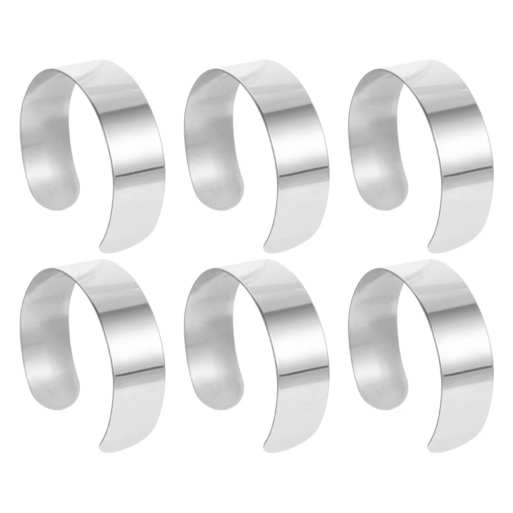 

6pcs Steel Bracelet Bracelet Blanks For Jewelry Making Blanks for DIY Cuff Bracelets Women Jewelry Making Supplies Metal