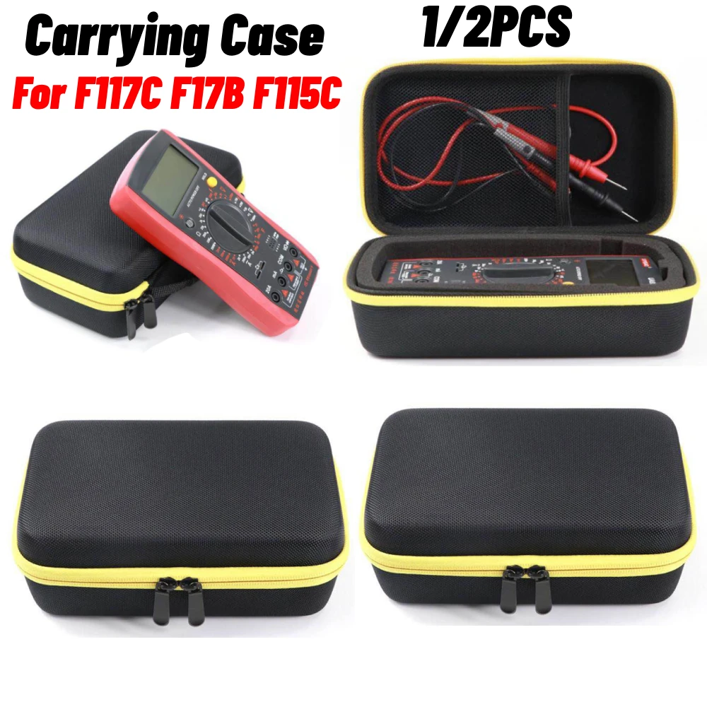 Portable Hard EVA Carrying Case for Fluke 117 115 F117C F17B+ F115C Multimeter Cover Carry Bag Protective Box Test Leads Tool