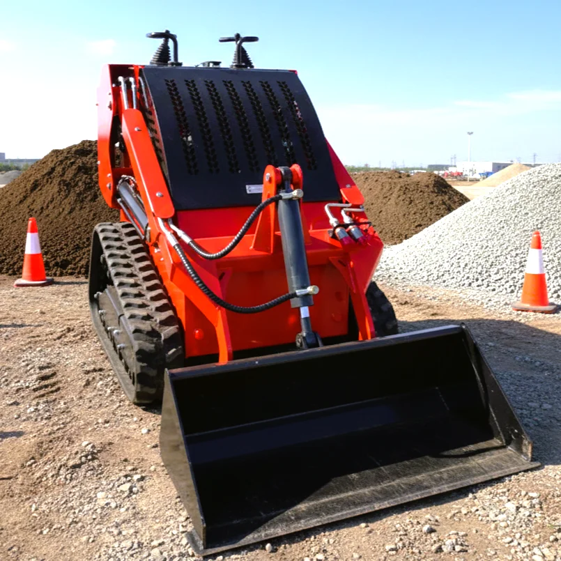 Customized Mini Skid Steer Loader 600kg 800kg Compact Small Loader for Indoor Construction Warehouse and Landscaping