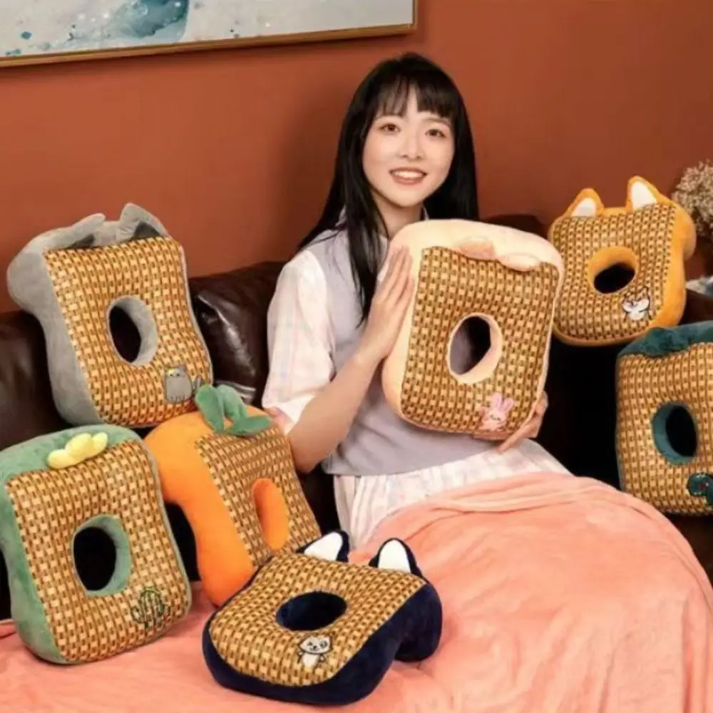 

Cool Mat Summer Nap Pillow Hollow Breathable Double-sided Office Plush Pillow Hand Hold Cartoon Cute Animal Neck Pillow Home Use