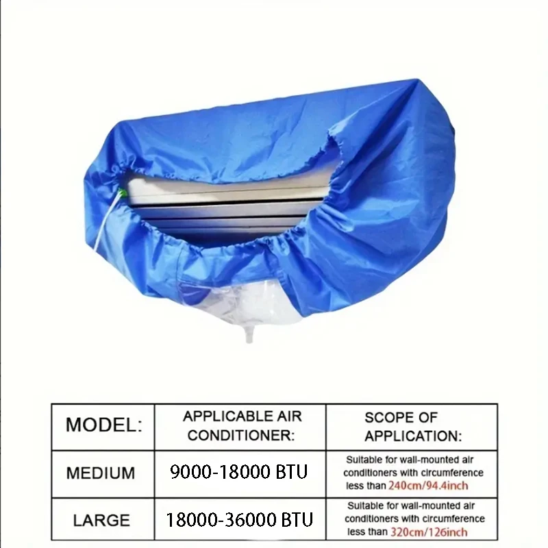 2025New  Room Wall Mounted Air Conditioning Cleaning Bag Split Air Conditioner Washing Cover 36000 BTU Summer Air Conditioner