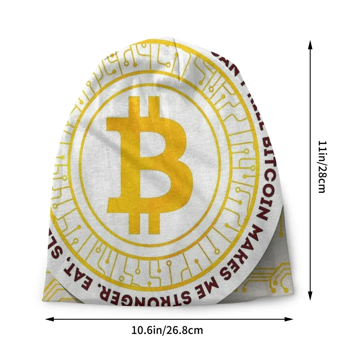 Bitcoin Virtual Currency Skullies Beanies Caps Eat Sleep Thin Hat Autumn Spring Bonnet Hats Men Women's Street Ski Cap