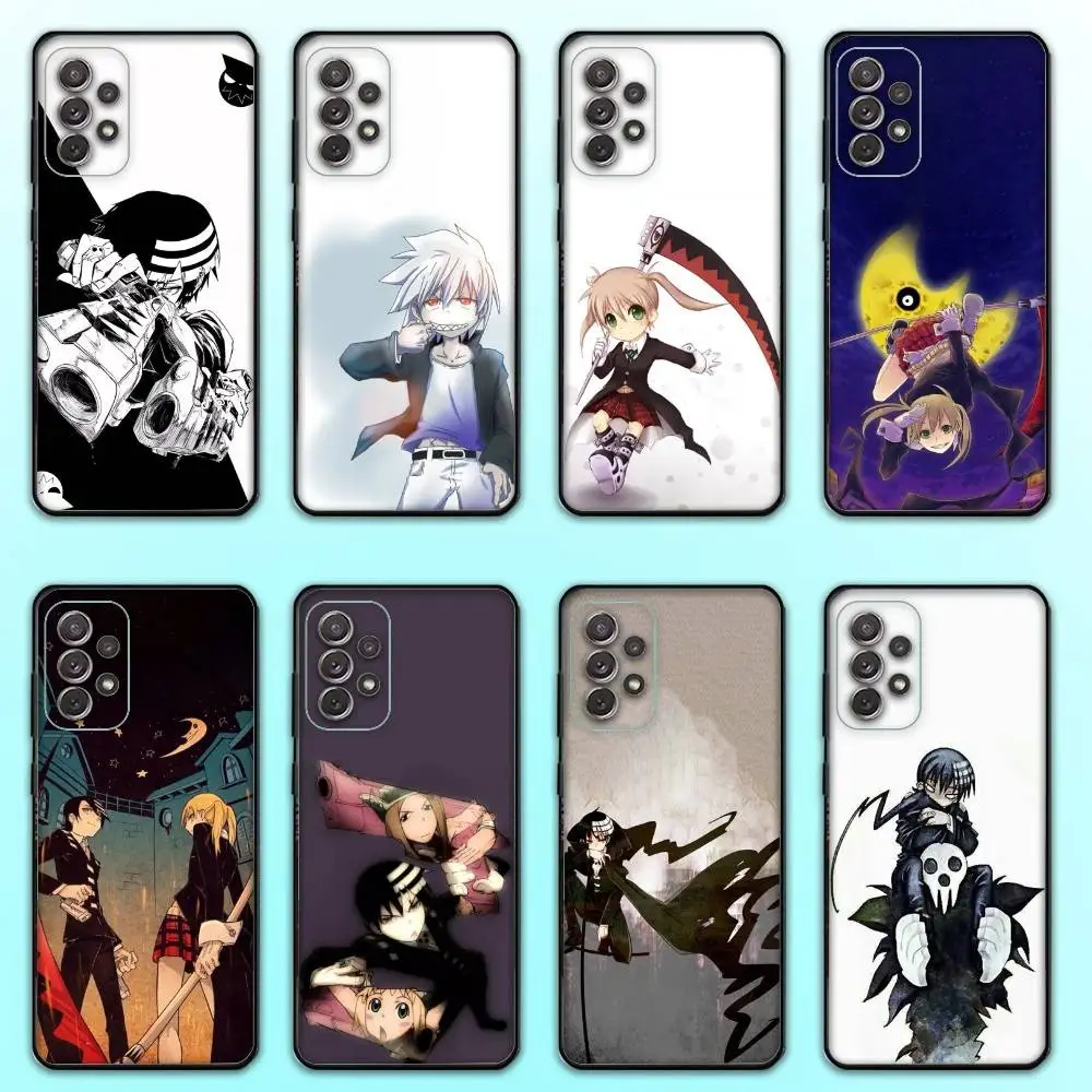 

Anime S-Soul Eater Phone Case For Samsung S 25,24,23,22,30,21,10,9,Ultra,Plus,Lite,FE,4,5 G Soft Black Case