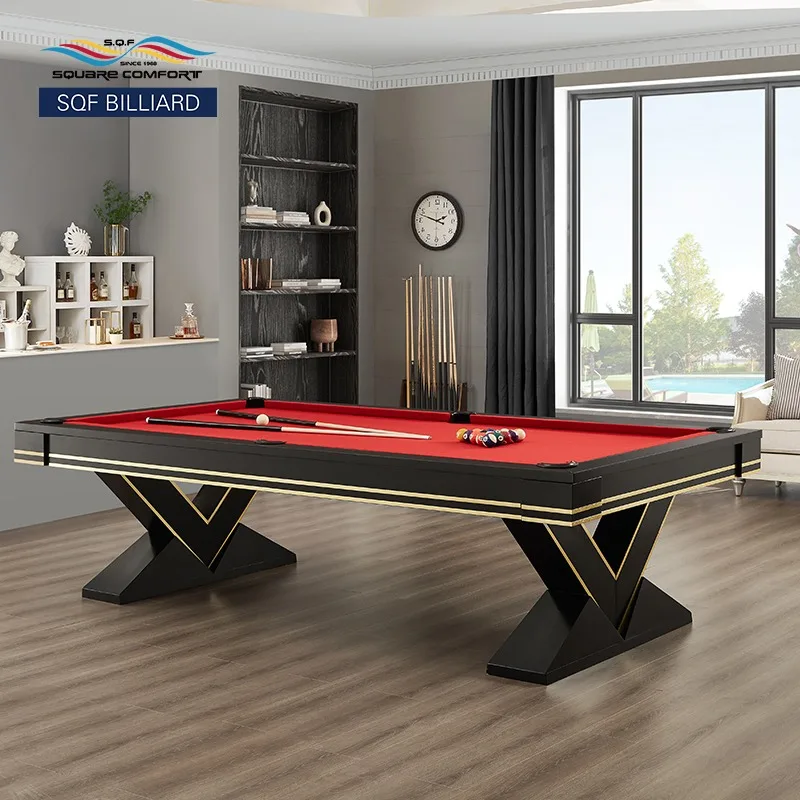 Airo S.Q.F Luxury Customized Solid Marble Slate Pool Table Modern 7ft 8ft 9ft Snooker 3 in 1 Unisex Sport Equipment Sale
