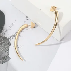 European and American Genius Designer Metal Ivory Earrings Personality New Style Fashion Simple Temperament Earrings