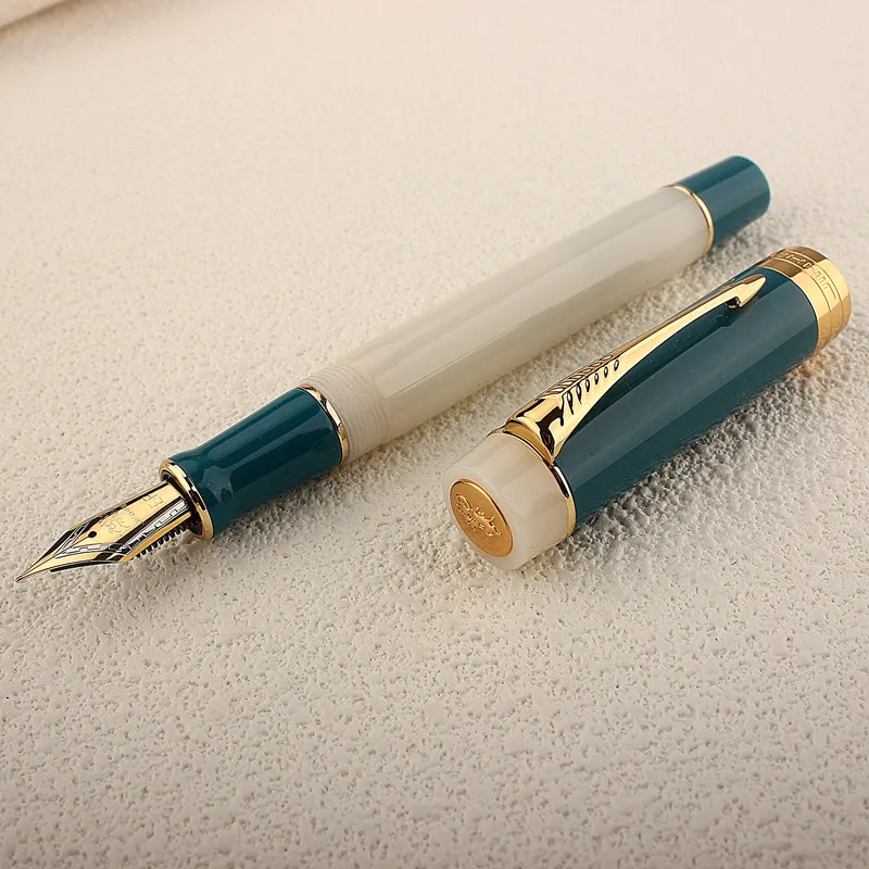 Imagem -05 - Jinhao Resina Caneta-tinteiro Extra Fine Nib Cor Transparente Caneta de Luxo Escritório e Papelaria Escolar Escrita Suprimentos ef f m 100