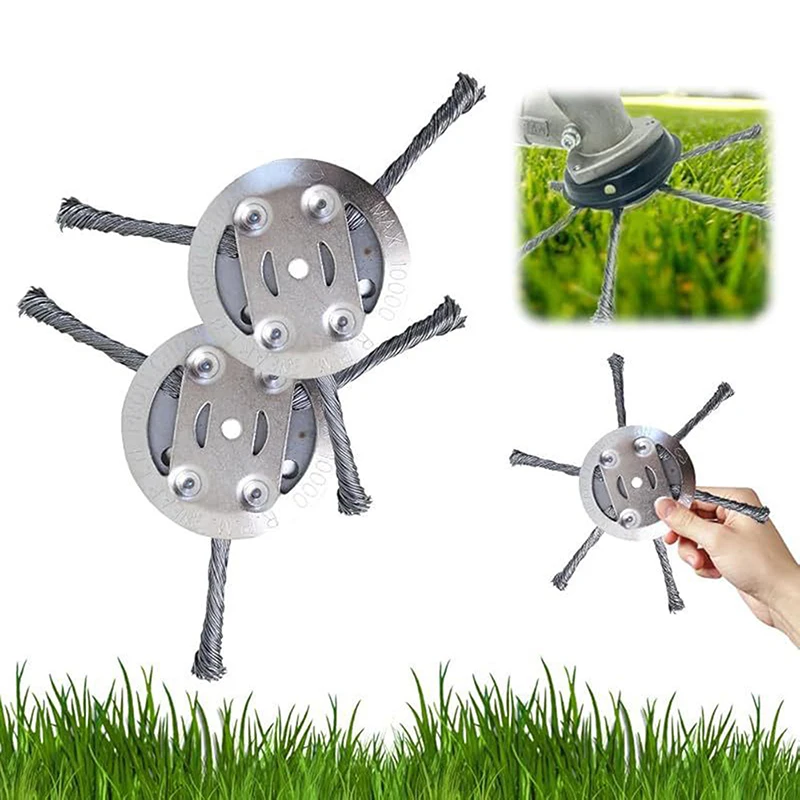 

Universal 6Inch Blade for Grass Trimmer - Steel Wire Lawn Mower Cutter Head Set